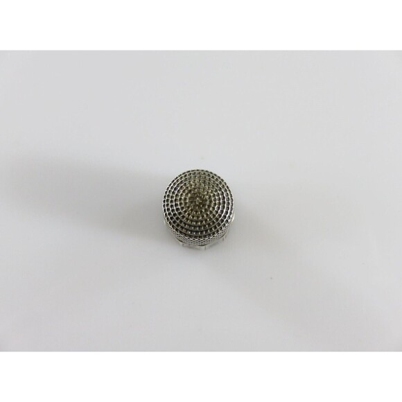 Antique Thimble Octagon Form F.A.B. Number 8 Sterling Silver Chamfered Decorated - Picture 5 of 7